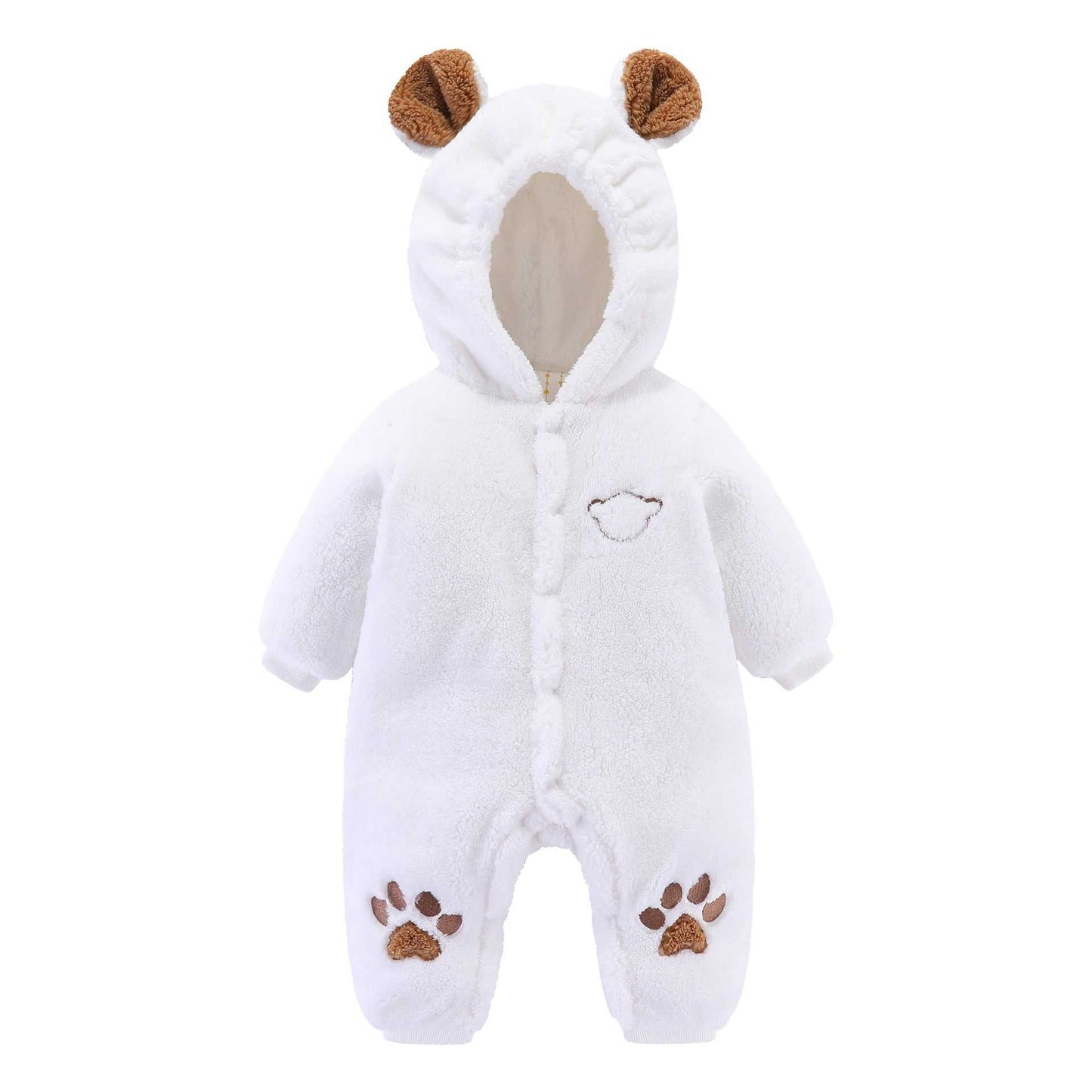 Newborn Baby Animal Printed Quilted Onesie Romper