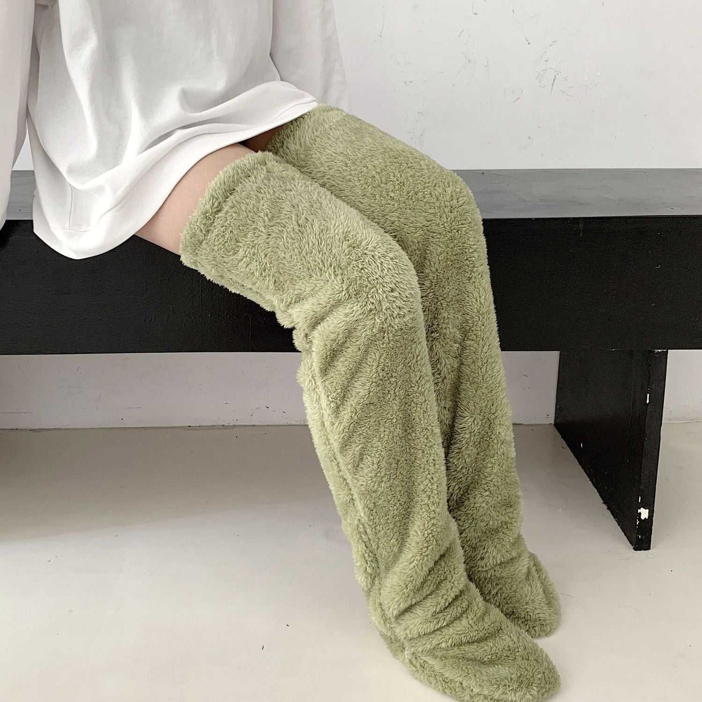 Knee High Fuzzy Long Warm Home Sleeping Socks | Cozy Comfort