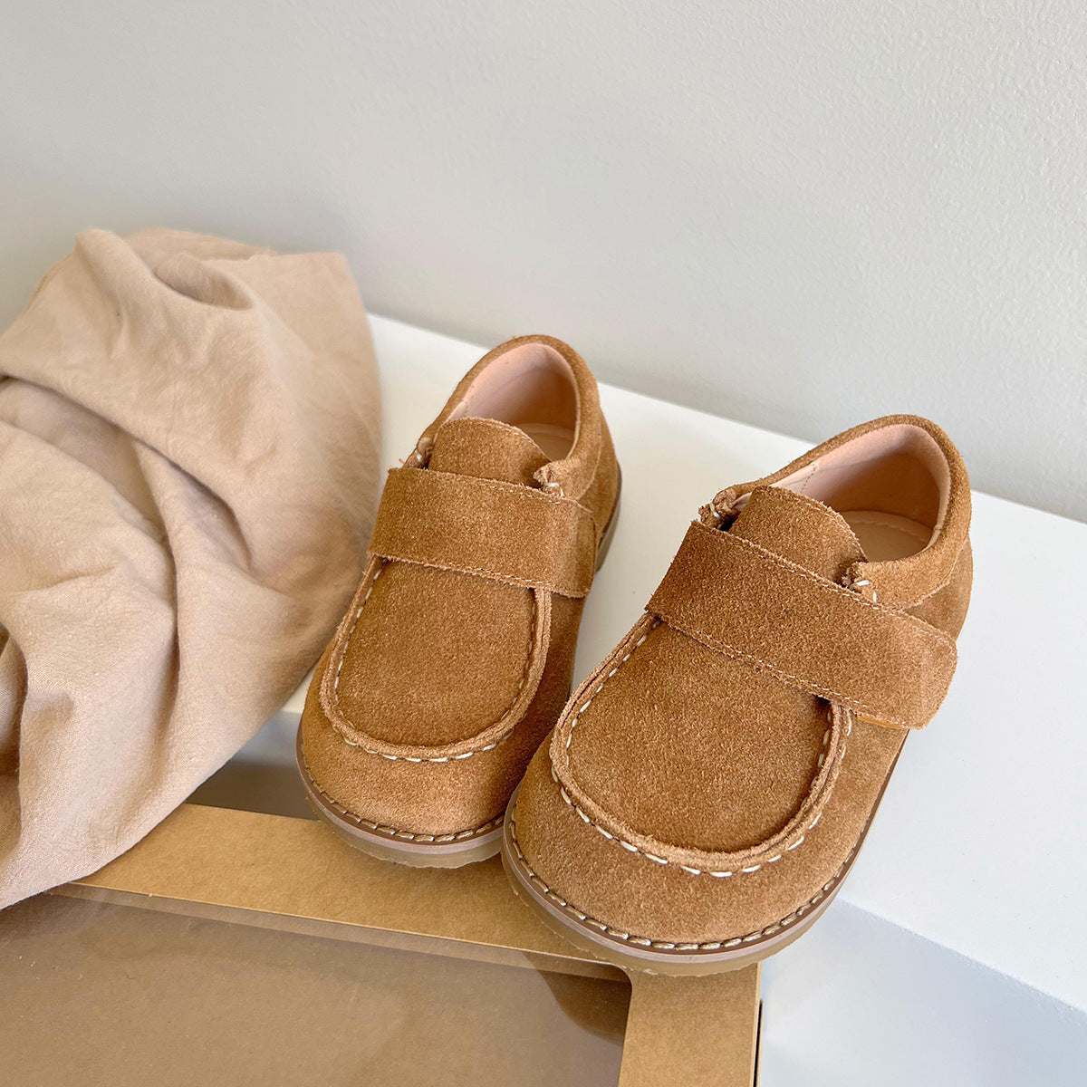 Children's Handmade Velcro British Style Fashion Doug Shoes