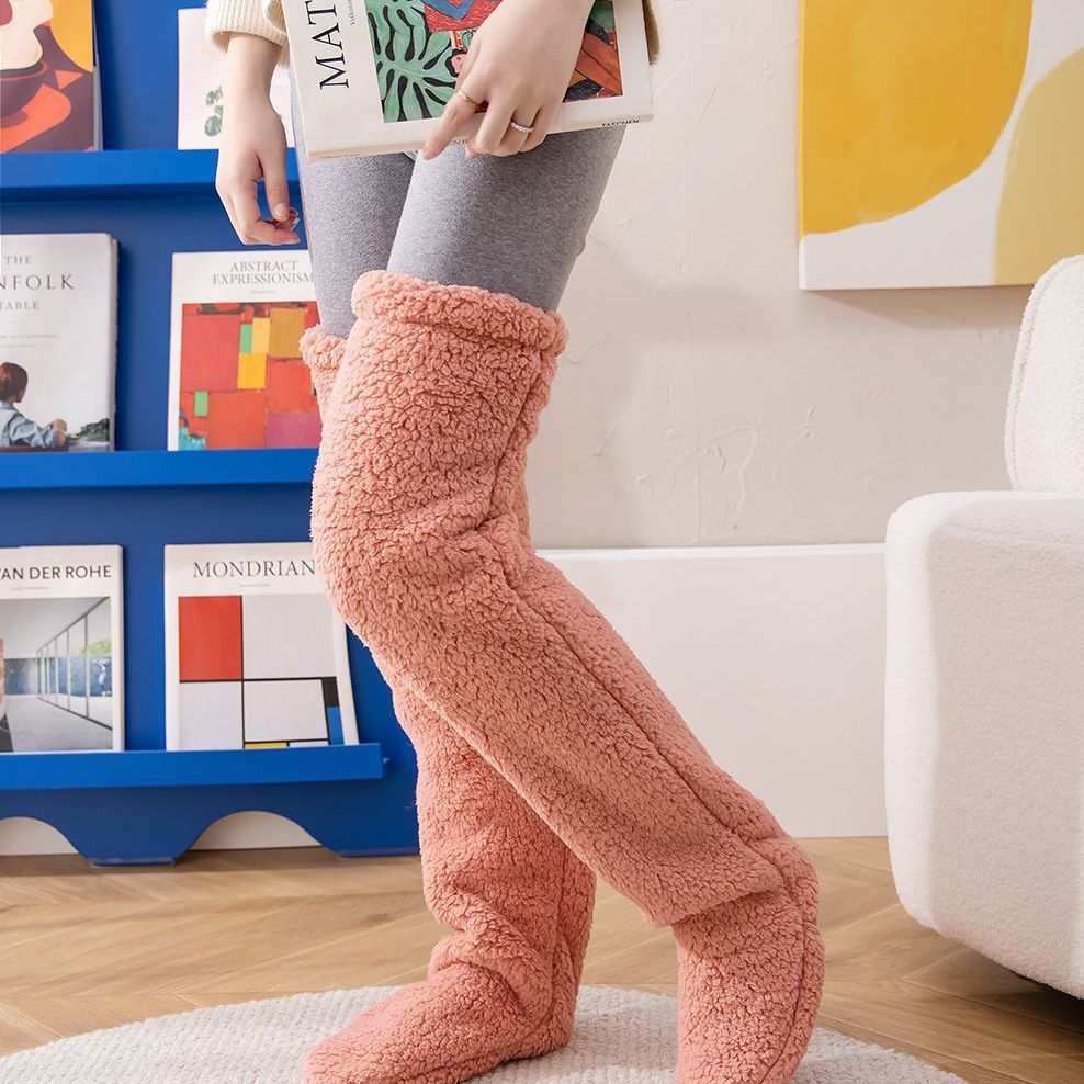 Knee High Fuzzy Long Warm Home Sleeping Socks | Cozy Comfort