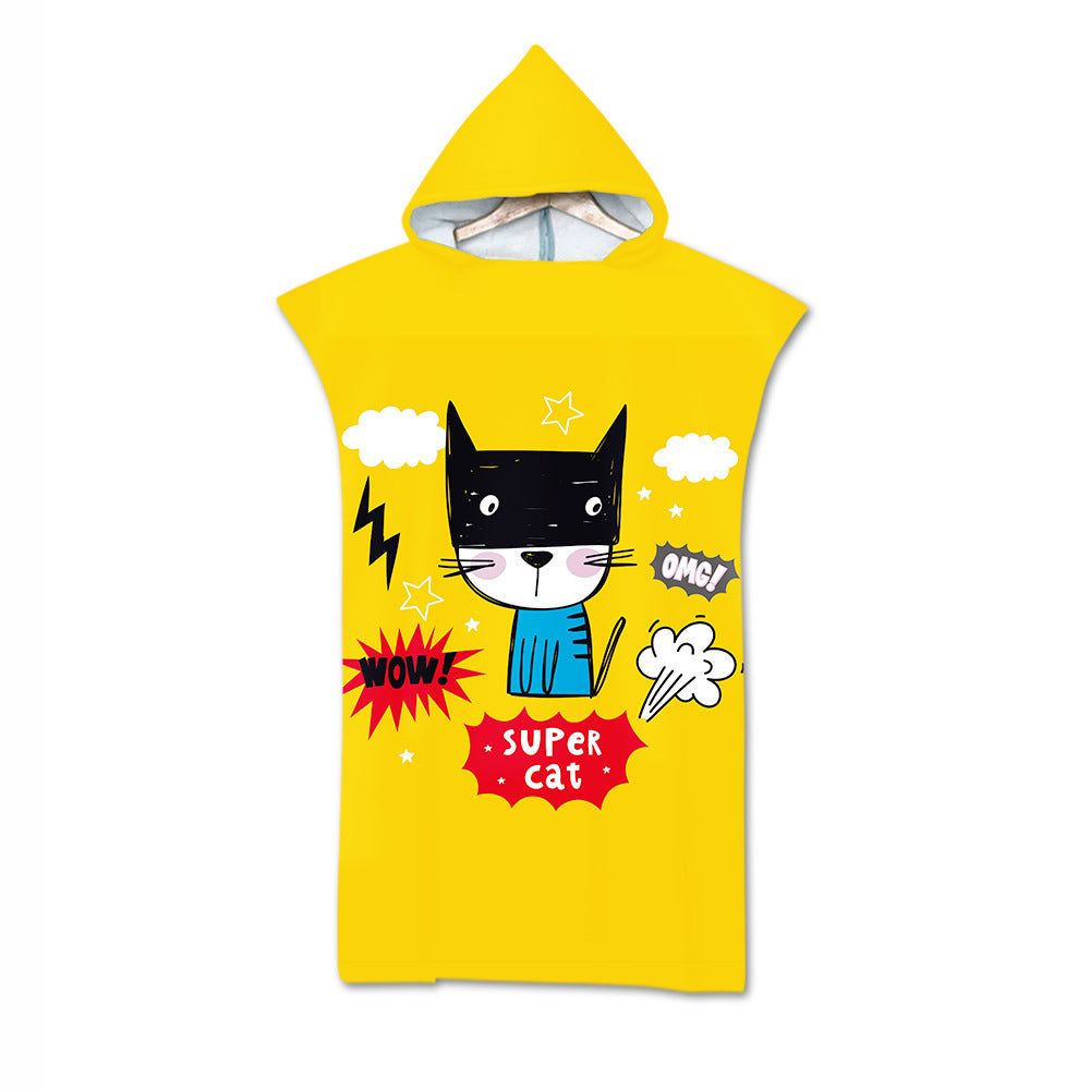 Kids Cartoon Animal Hooded Beach Dry Towel or Bathrobe
