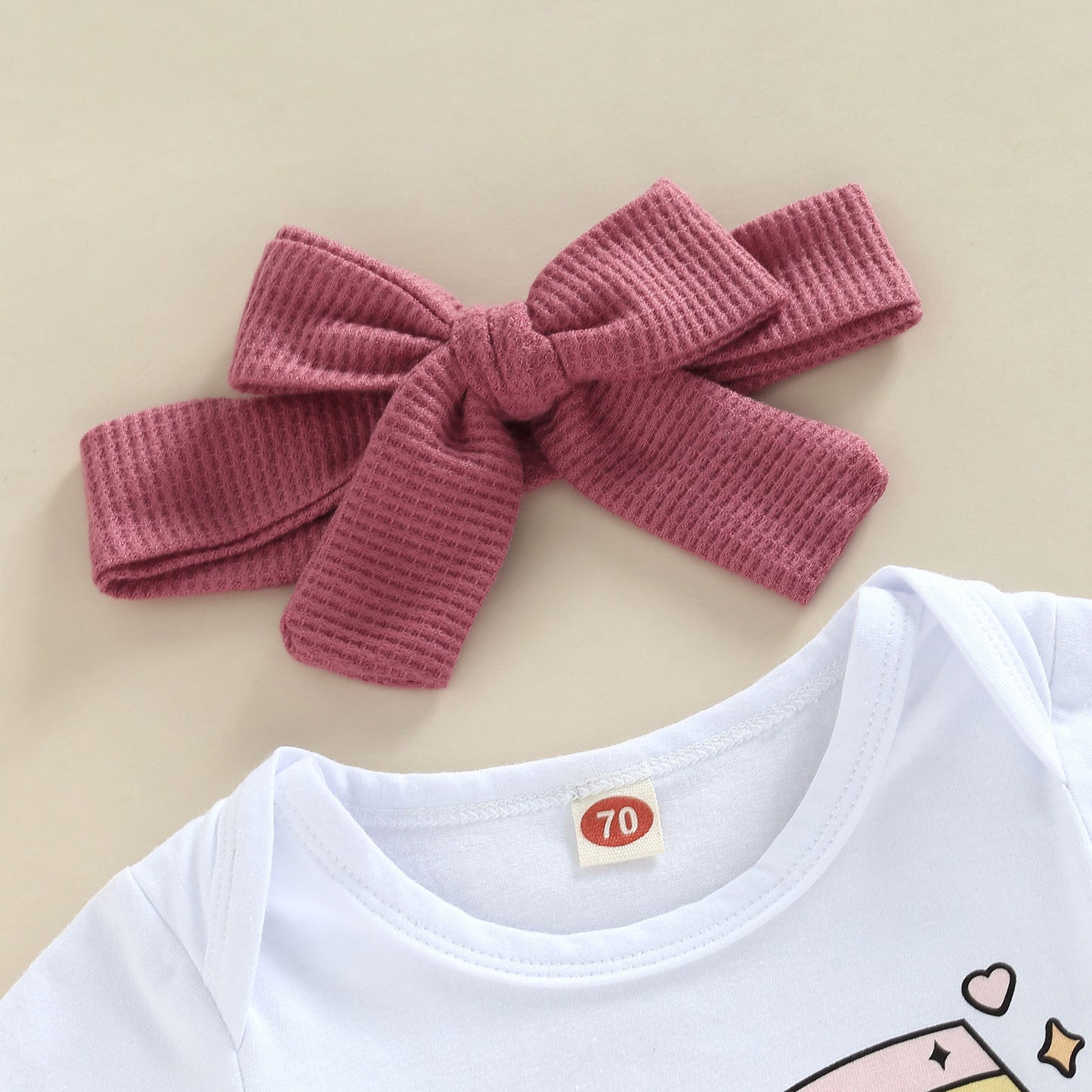 Baby Girls Short-sleeved Fries Before Guys Set