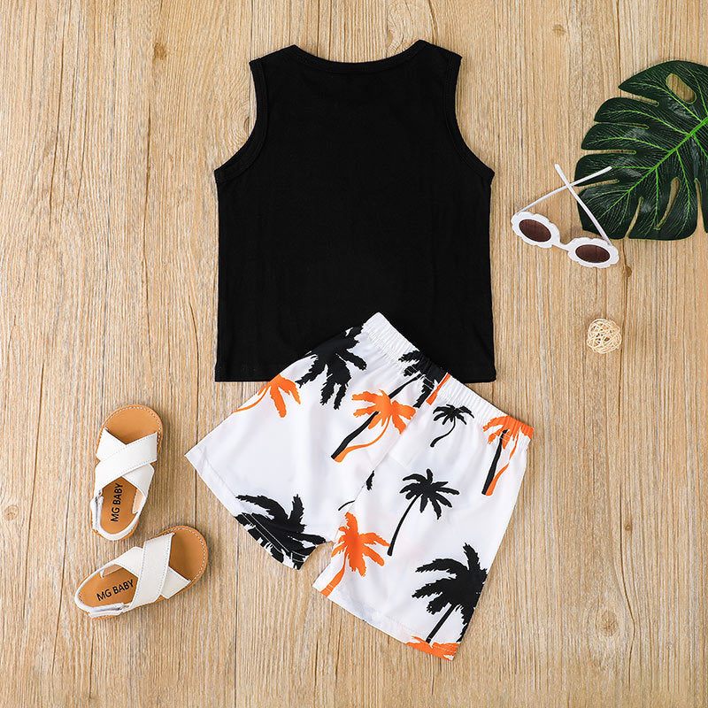 Boys' Summer Sportswear Vest Two-piece Set