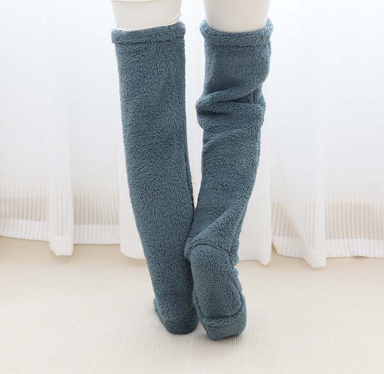 Knee High Fuzzy Long Warm Home Sleeping Socks | Cozy Comfort