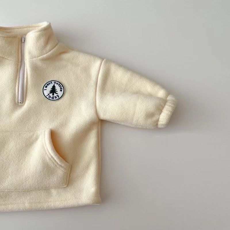 Toddler Fleece-lined Thick Sweater With Pants Two-piece Set