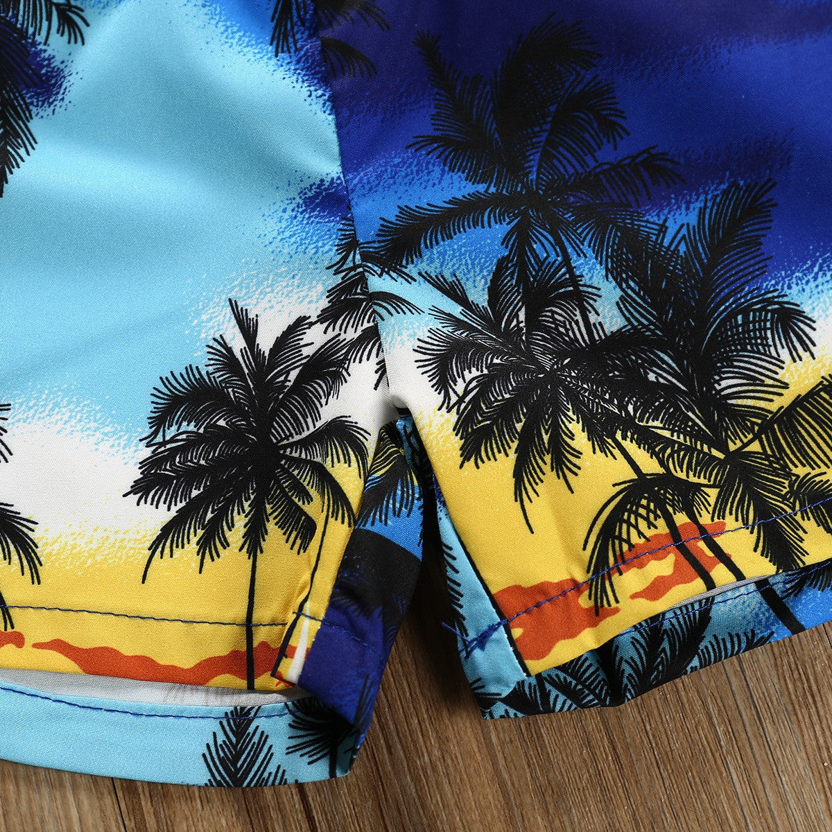 Boys Casual Beach Printed Short-sleeved Set
