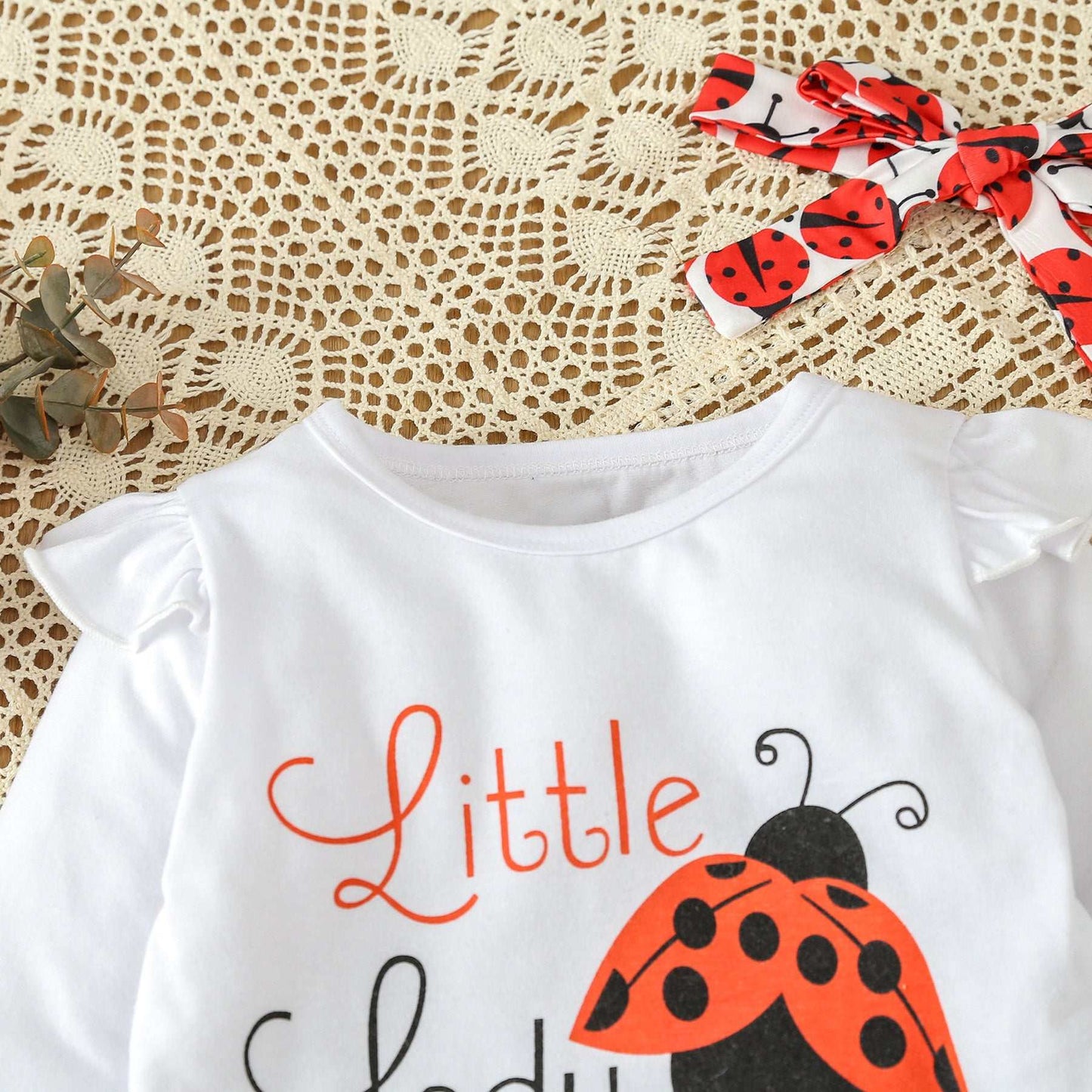 Infant Toddler Long Sleeve Little Ladybug 3 piece Set