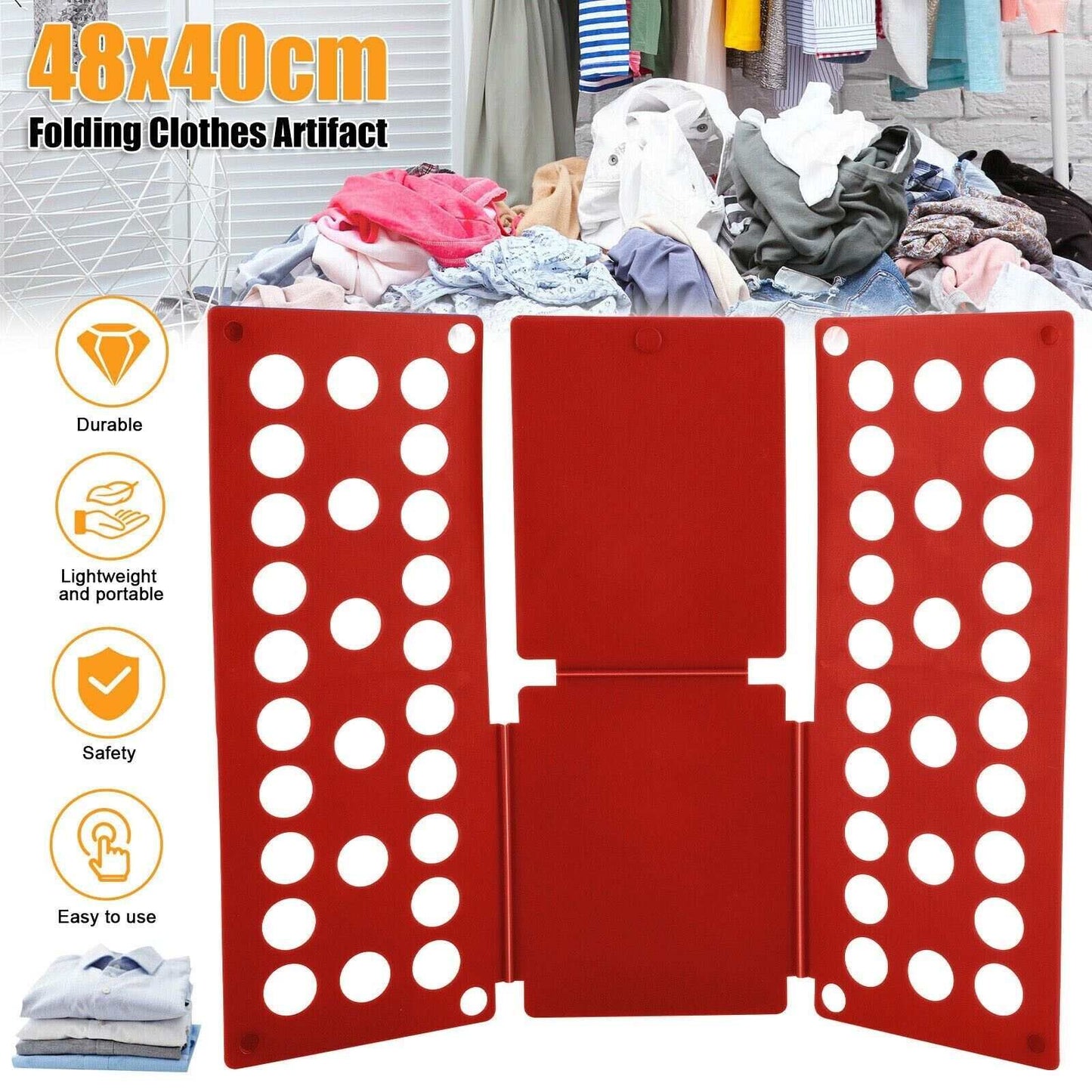 Clothes Fast Folder Board Laundry Organizer for Easy Storage