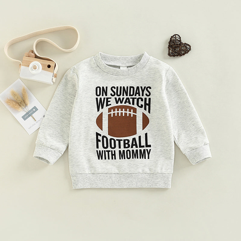 Kids Long Sleeve Football Sweater
