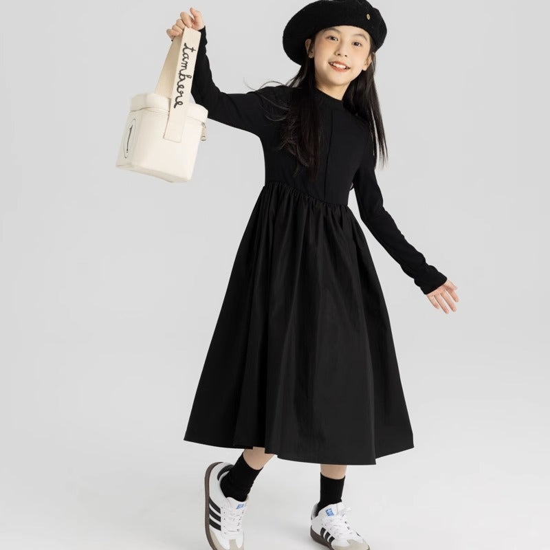 Children Autumn and Winter Long Sleeve Knitted Dress