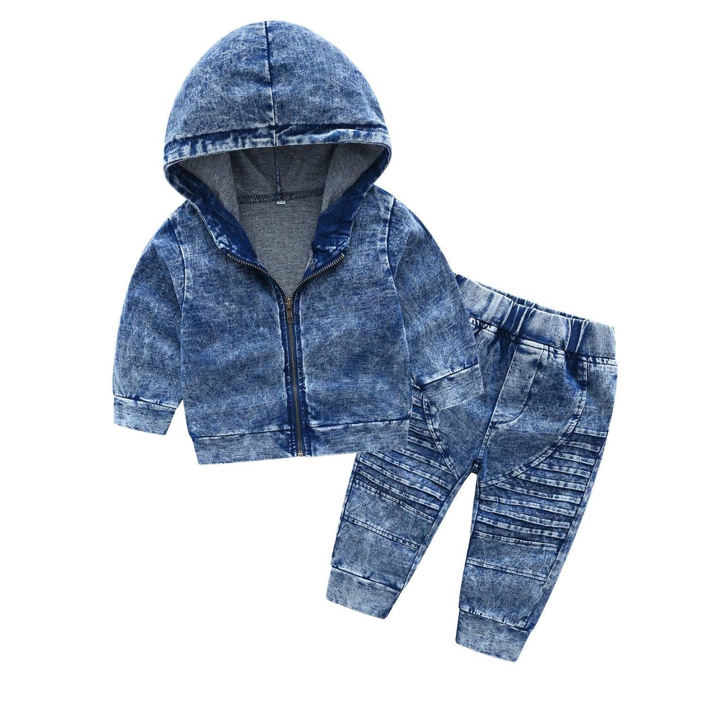 Boy Denim Long Sleeve Jacket And Pants