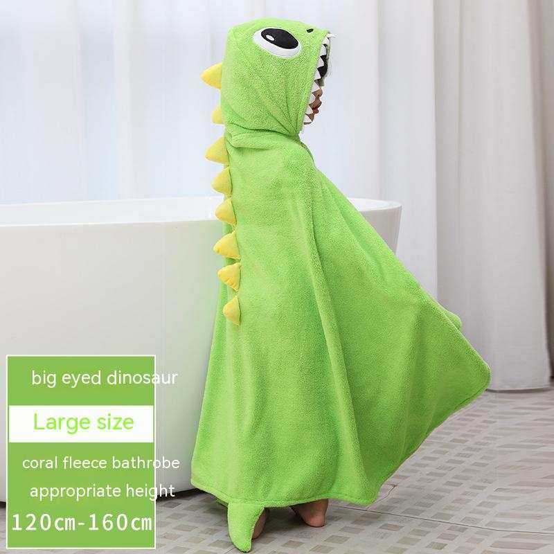 Children Bath Towel Double-layer Cloak Hooded Bathrobe