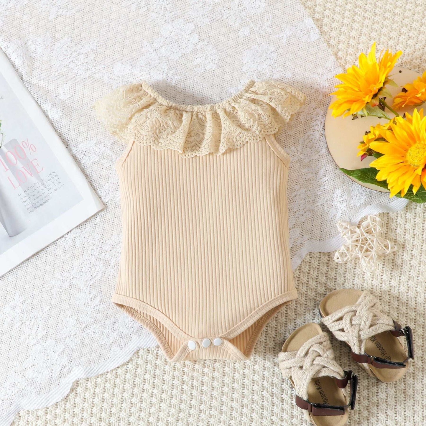 Baby Girl Casual Floral Bell Bottom Fashion Two-piece Set