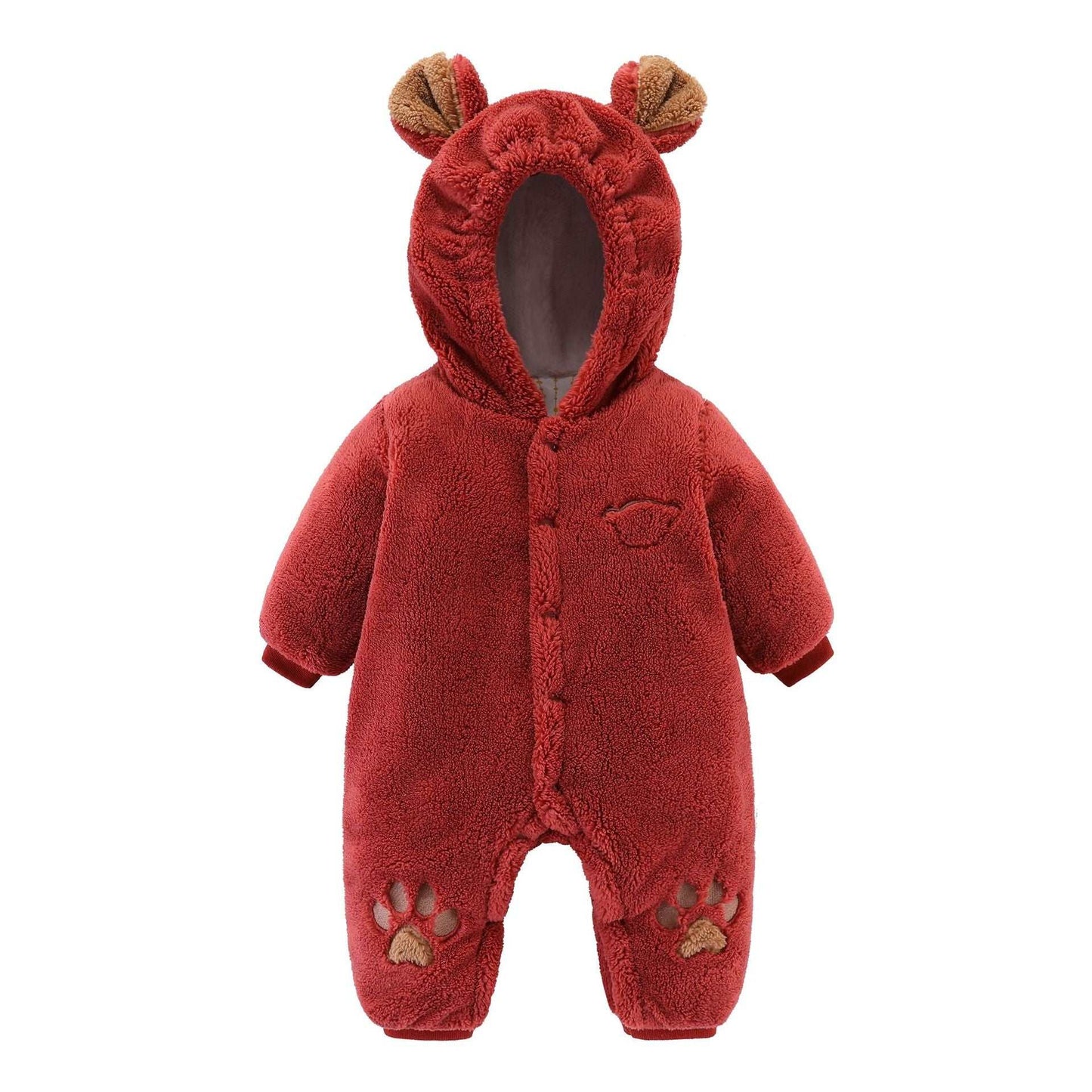Newborn Baby Animal Printed Quilted Onesie Romper