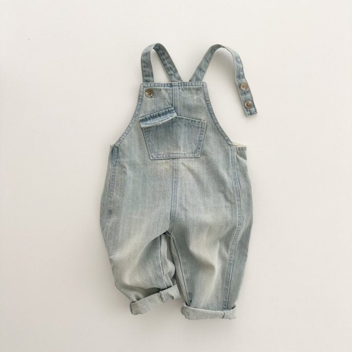 Boys And Girls Retro One-piece Soft Jeans Casual Jumper