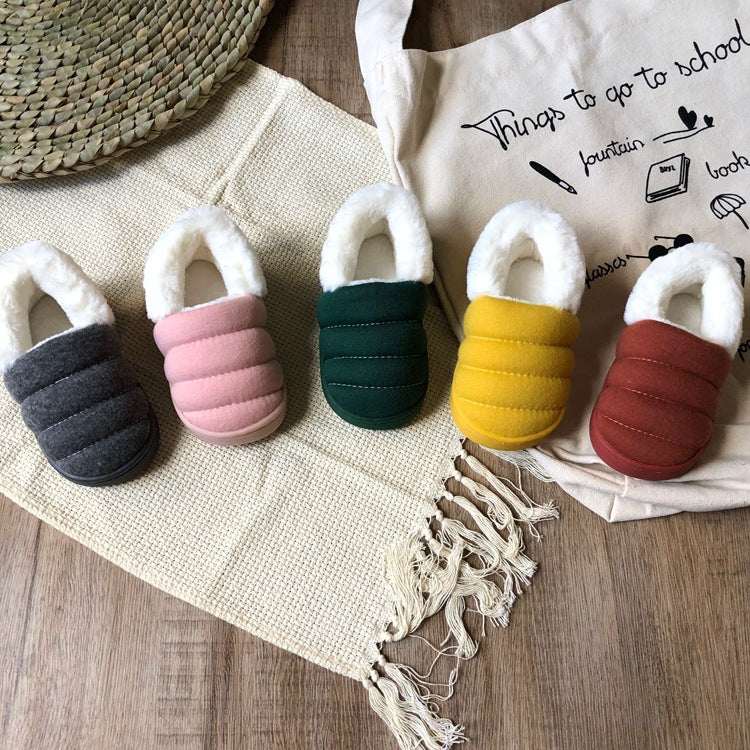 Candy Color Children Cotton Slippers Indoor And Outdoor Shoes