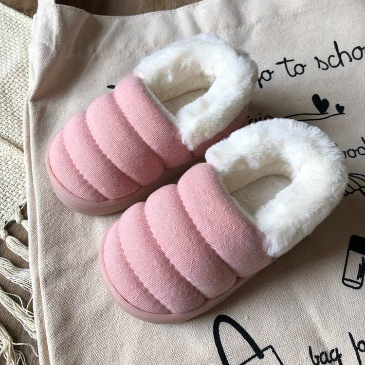 Candy Color Children Cotton Slippers Indoor And Outdoor Shoes