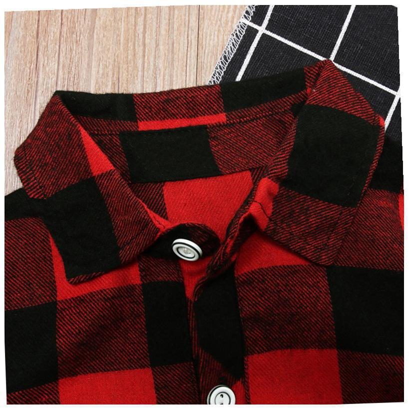 Girls Long Sleeve Red Plaid Dress With Belt