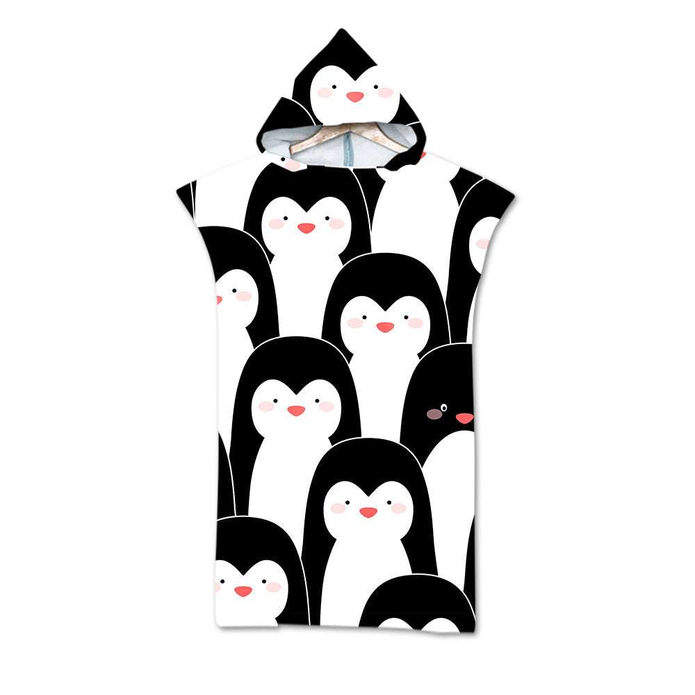Kids Cartoon Animal Hooded Beach Dry Towel or Bathrobe