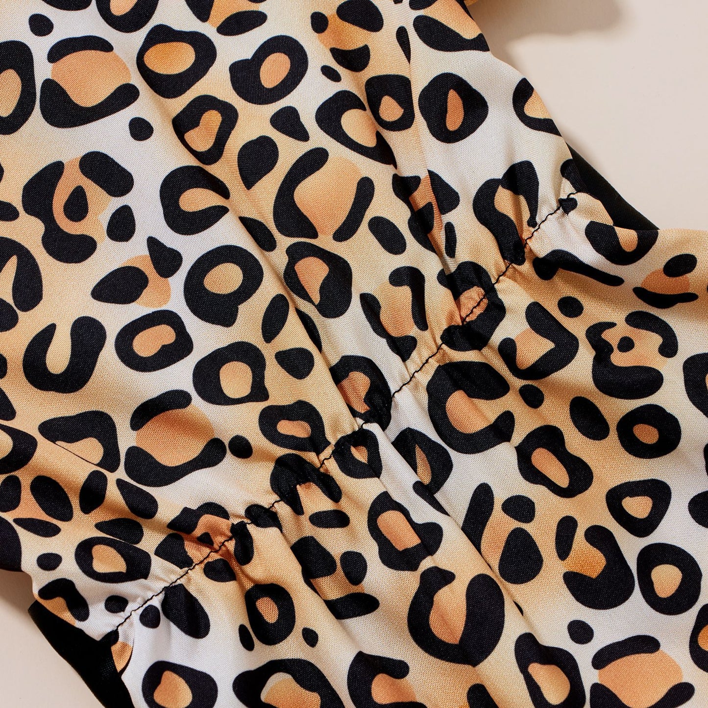 Baby's One-piece Romper Western Style Leopard Print Onesie