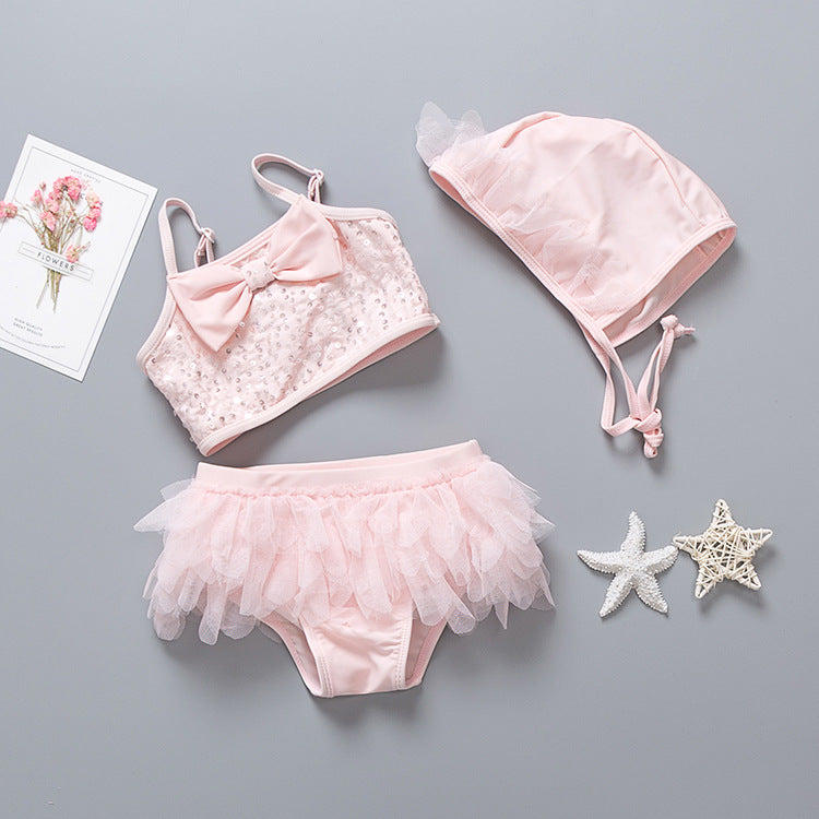 Girls lace tutu 2pc swimsuit