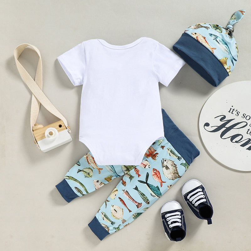 Boys Daddy Fishing Buddy Short Sleeve Set