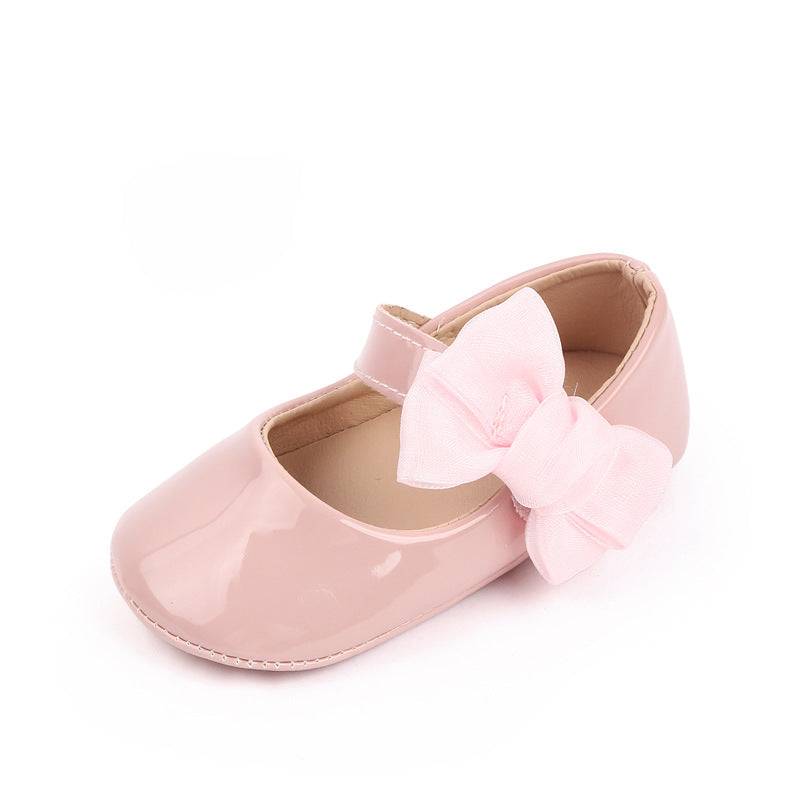 Cute Baby Girl Leather Bowknot Casual Shoes