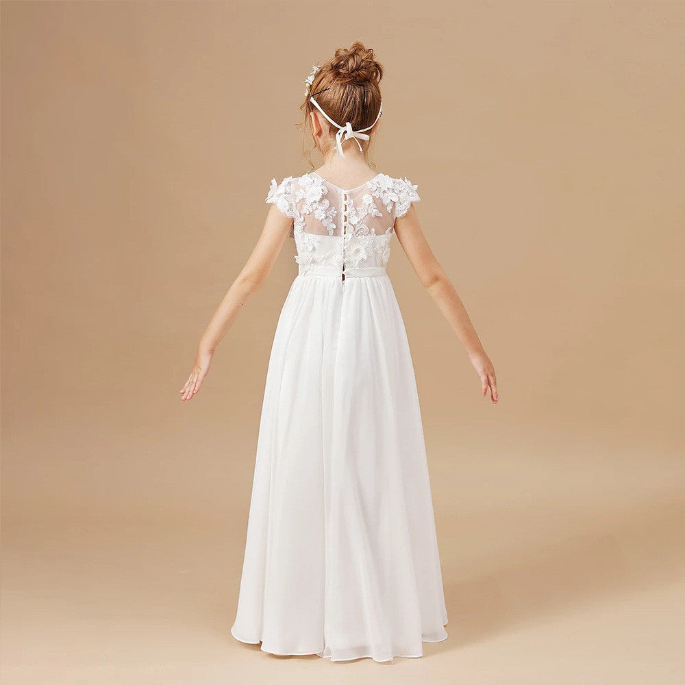 White Flower Girl Wedding Dress