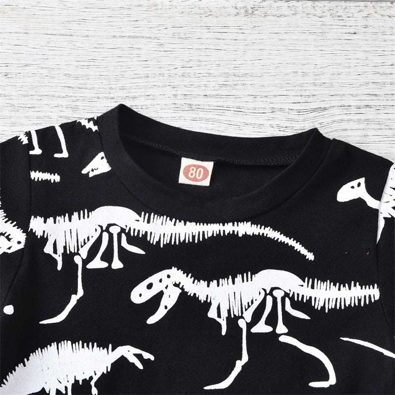 Summer Short-sleeved Dinosaur 2pc Set