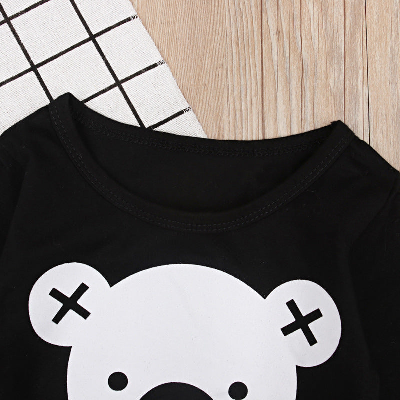 Koala Top Striped Pants Two Piece Set