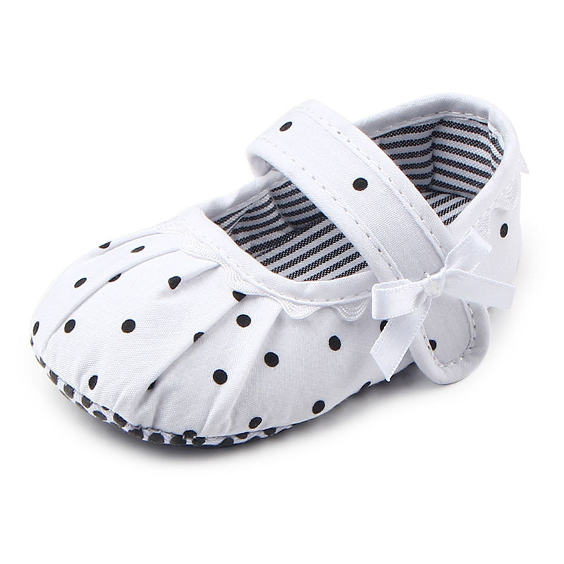 Baby Girls Cute Polka Dot Printed Anti-slip On Shoes