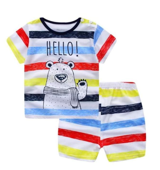 Childrens Cartoon short sleeve two-piece Set