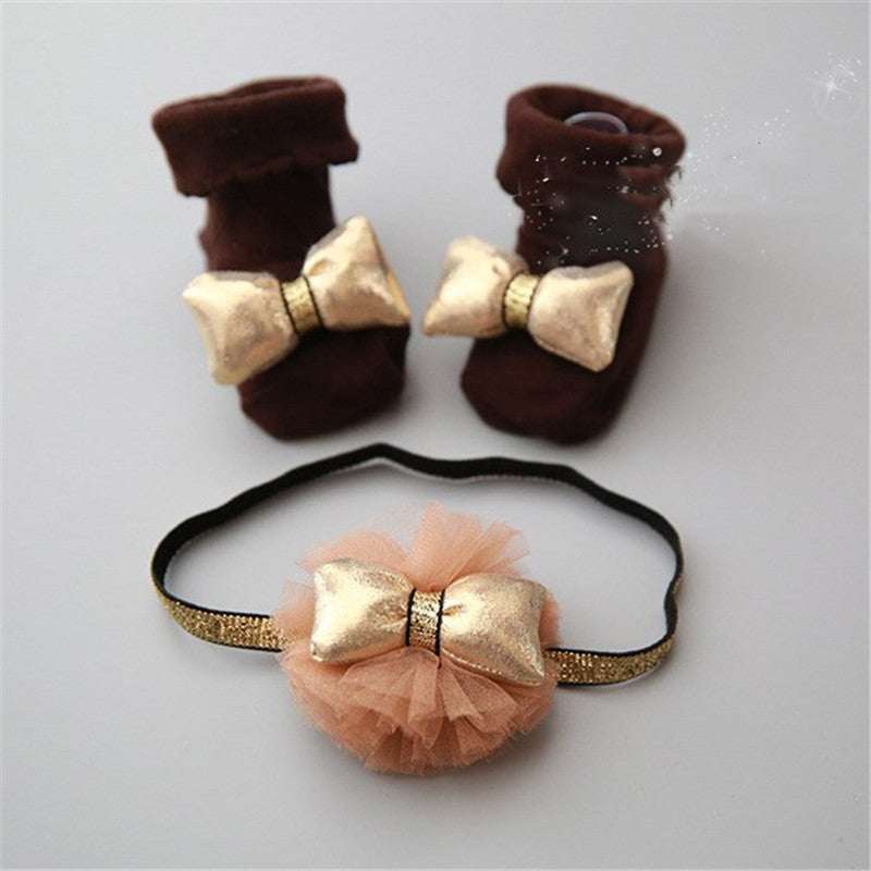 Baby Girls socks and headband set