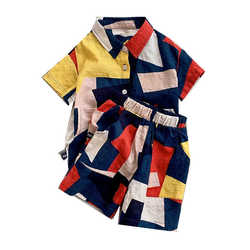 Boys Fashion pattern 2pc Set