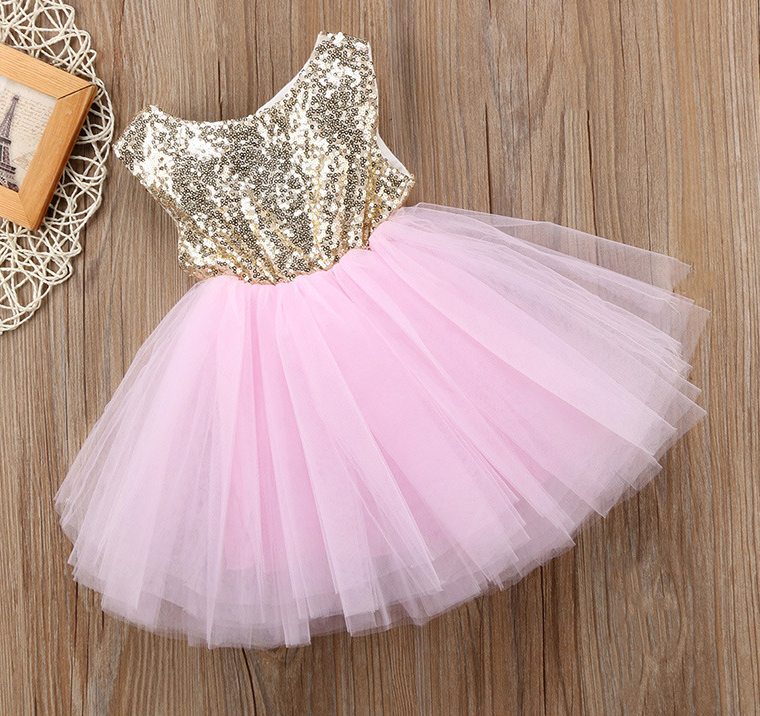 Princess Flower Girl Solid Color Tutu Style Party Dress