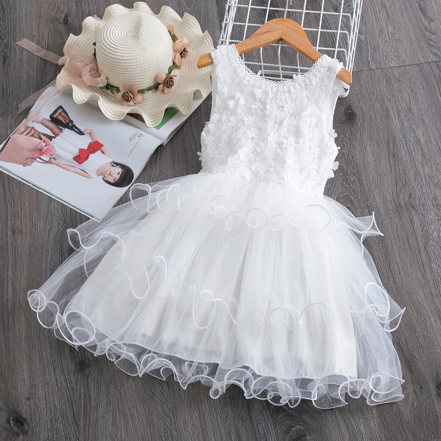 Lace Gauze Girl Dress