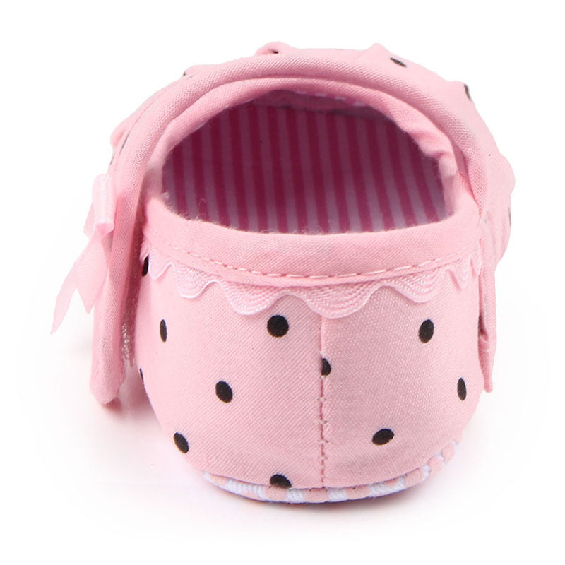 Baby Girls Cute Polka Dot Printed Anti-slip On Shoes