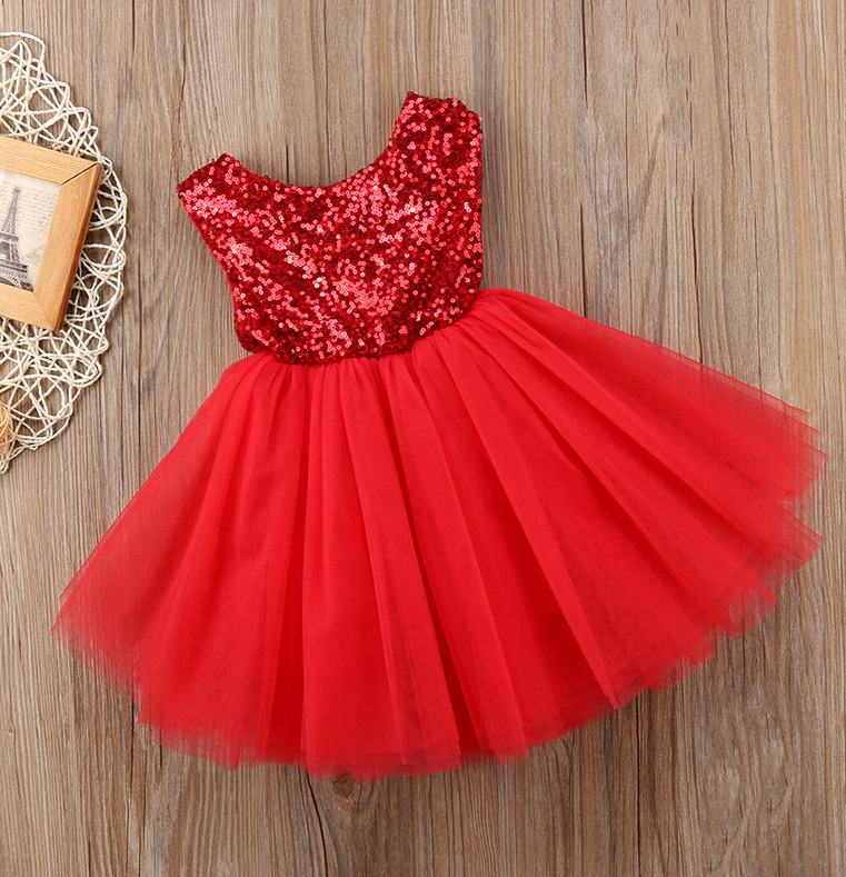 Princess Flower Girl Solid Color Tutu Style Party Dress