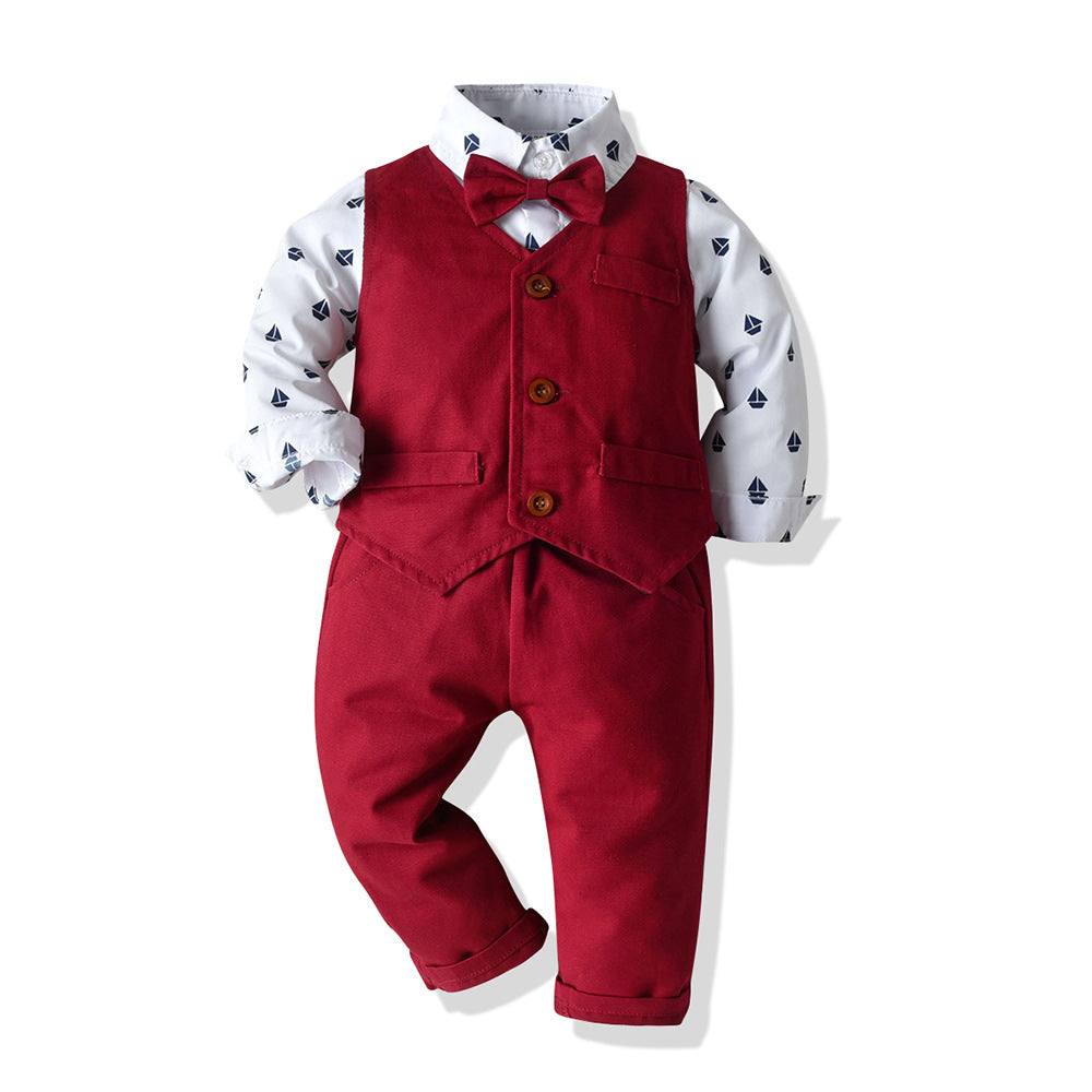 Toddler Casual Suit with Bowtie 3pc Set