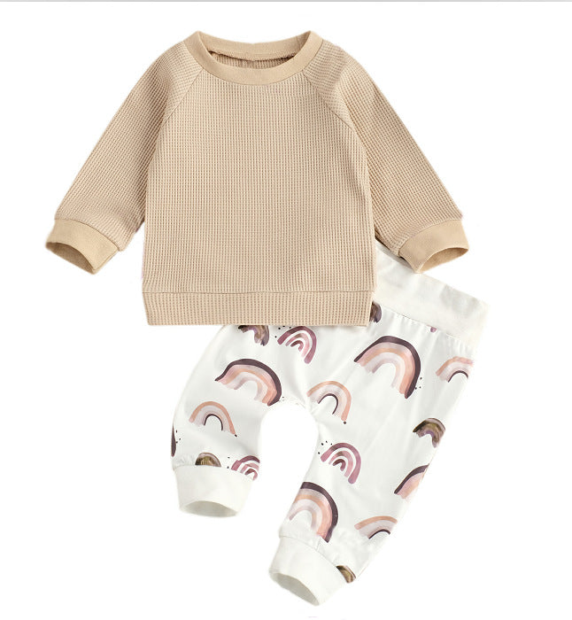 Autumn Baby Boys And Girls Long-sleeve Two-piece Set