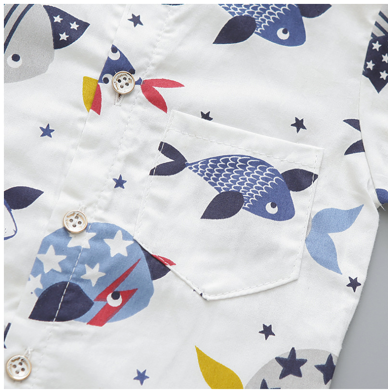 Boys fish printed Bow Tie set