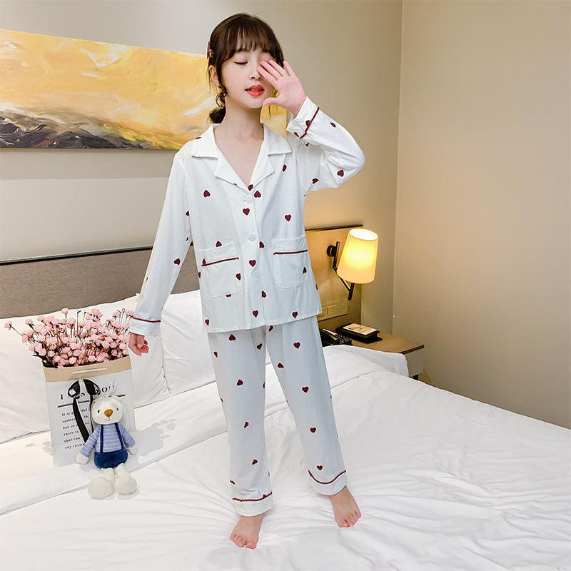 Big KIds Heart PJ's Two-piece Suit