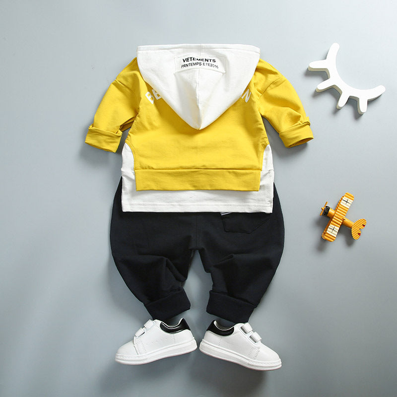 Boys' Short Sleeve Printed hoodie set