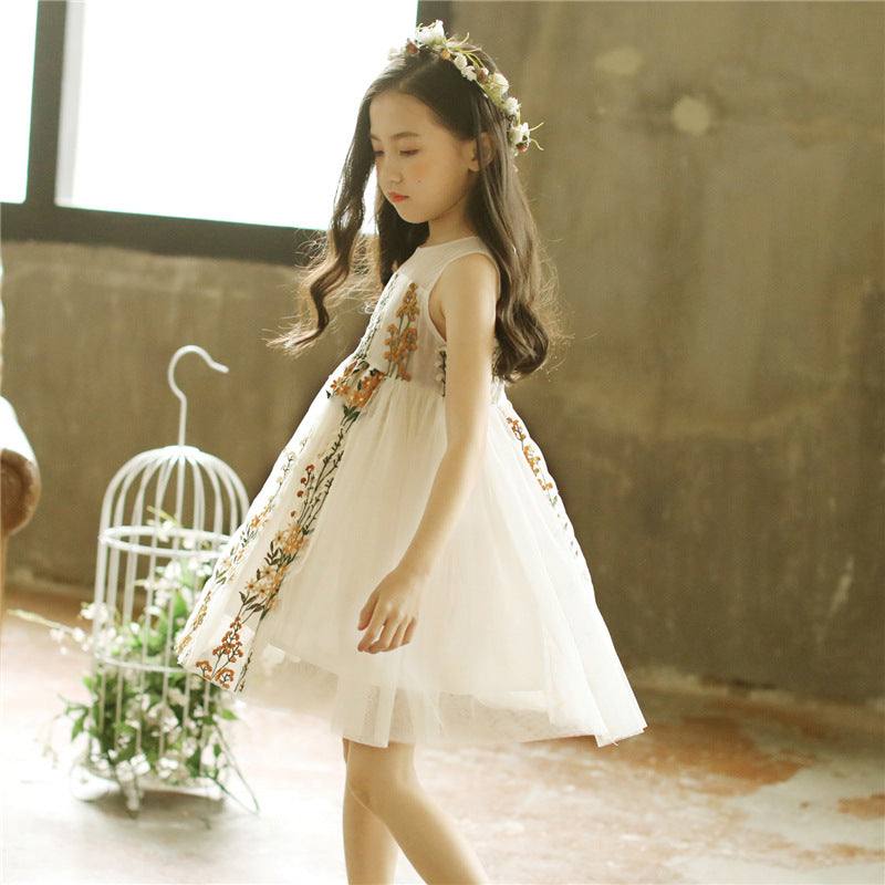 Girls Lace Wedding Casual Floral summer dress