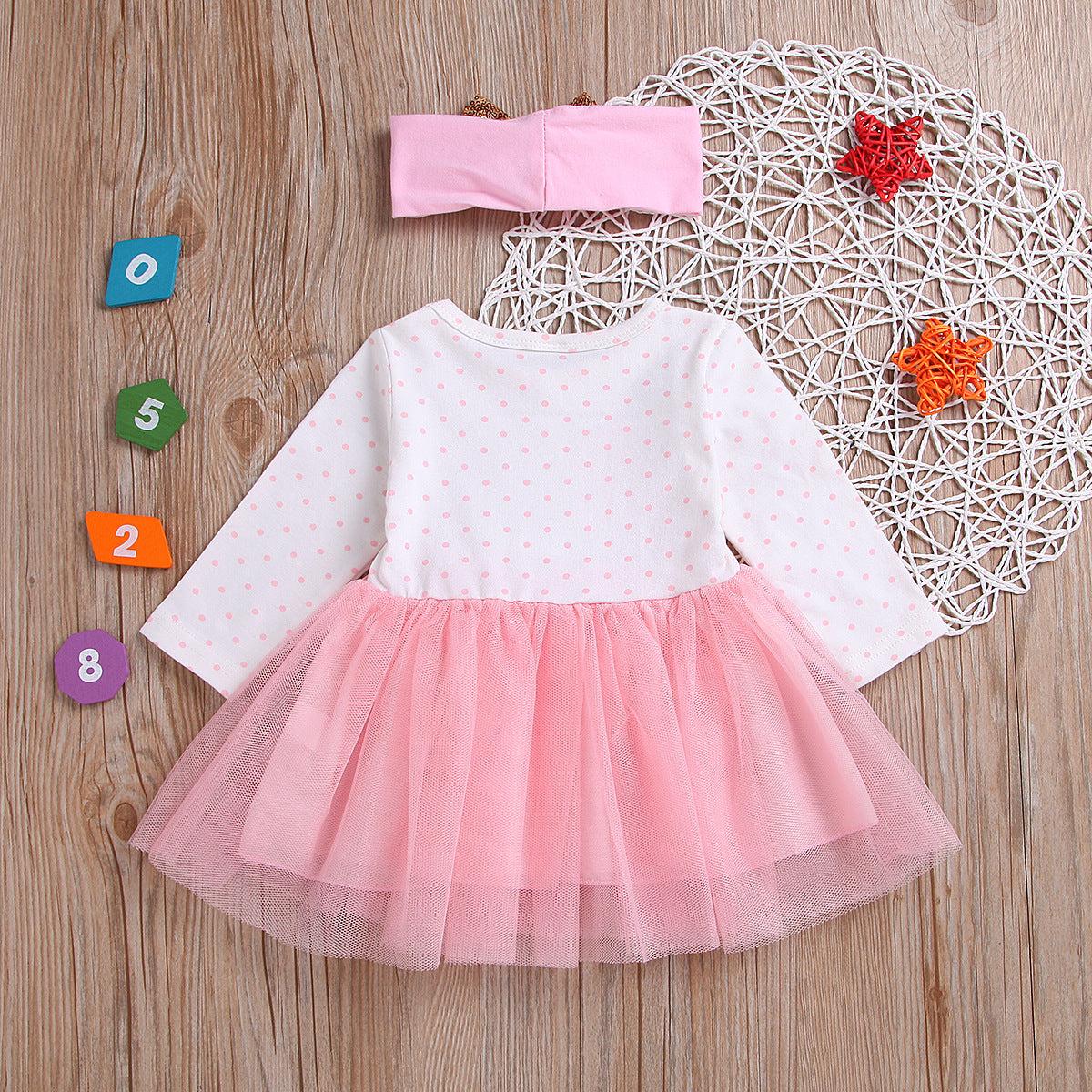 One Birthday Long Sleeve or Sleeveless Net Yarn Dress