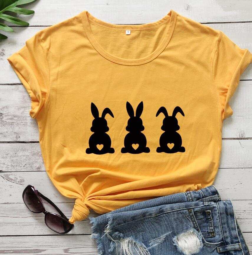 Easter Love Bunny Pattern Print Short Sleeve Set