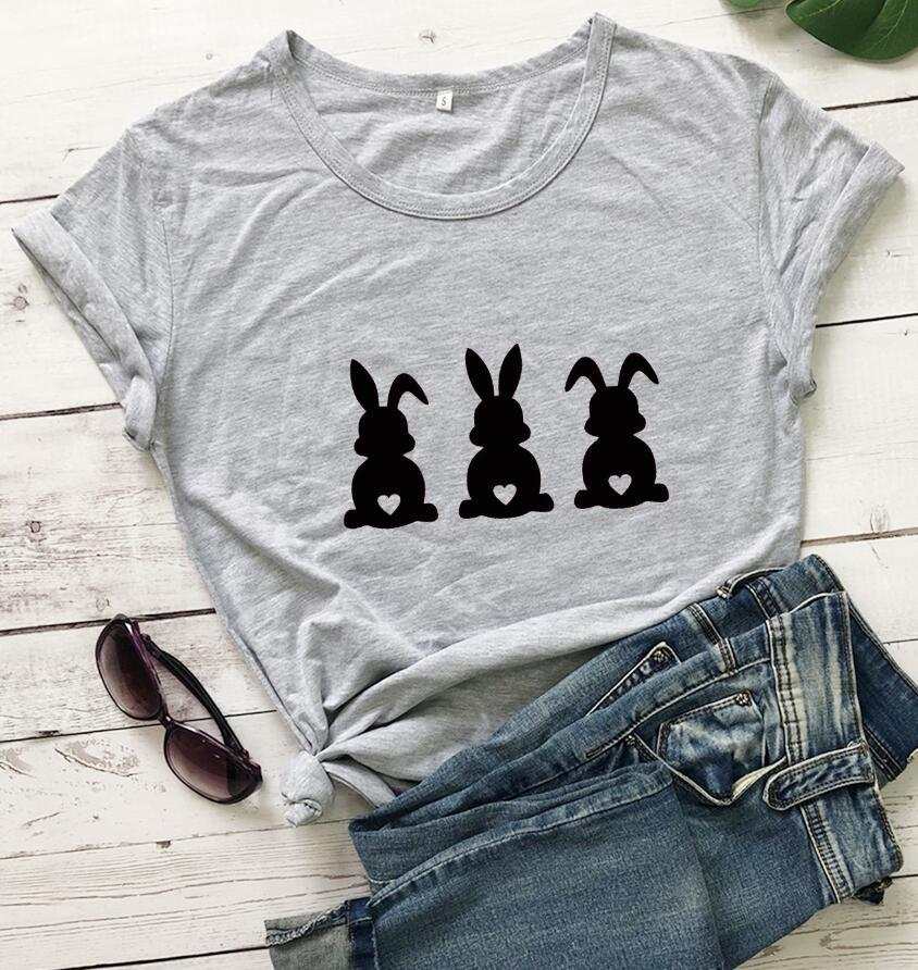 Easter Love Bunny Pattern Print Short Sleeve Set
