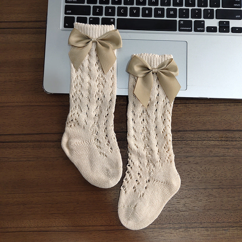 Cute Cotton Girls Knee High breathable Socks