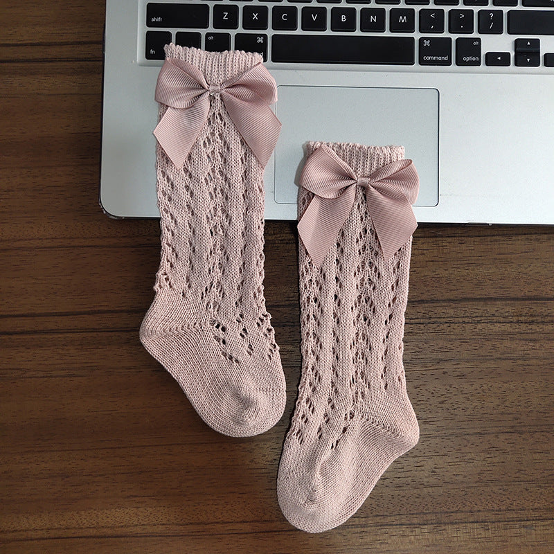 Cute Cotton Girls Knee High breathable Socks