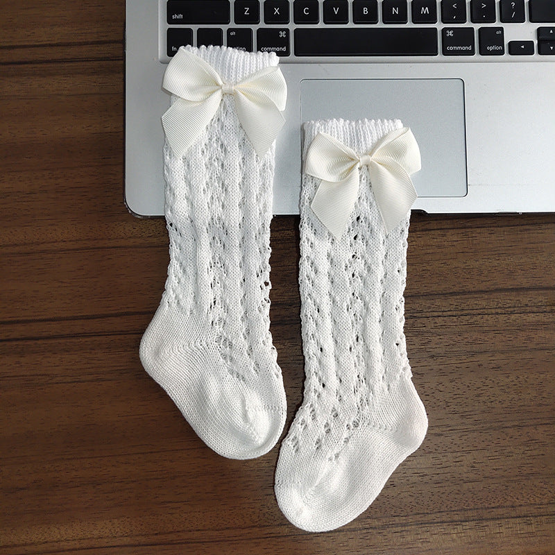 Cute Cotton Girls Knee High breathable Socks